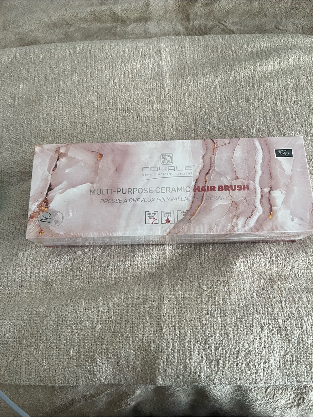 Multi-Purpose Ceramic Hair Brush in Pink Marble